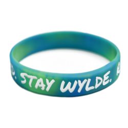 Alternative view of Live Stoked Stay Wylde Silicone Bracelet- Blue Green Tie Dye