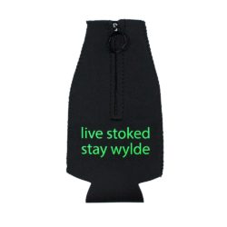 Alternative view of Bottle Koozie- Black with Neon Green