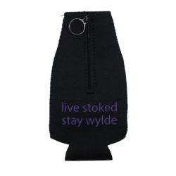 Alternative view of Bottle Koozie- Black with Purple