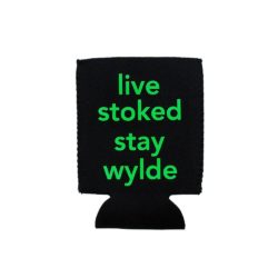 Alternative view of Can Koozie- Black with Neon Green