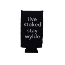 Alternative view of Slim Can Koozie- Black with Grey