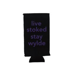 Alternative view of Slim Can Koozie- Black with Purple
