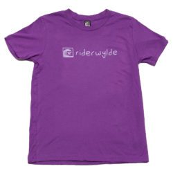Alternative view of Handwritten Classic Logo Kids T Shirt- Purple